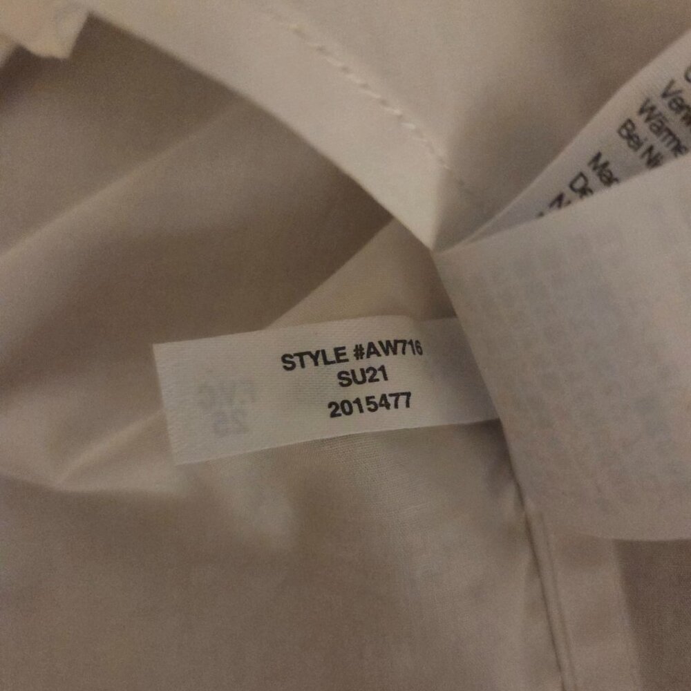 NWT J Crew Relaxed Fit Crisp Organic Cotton Poplin Button Up Shirt Size 22 White - Picture 9 of 11